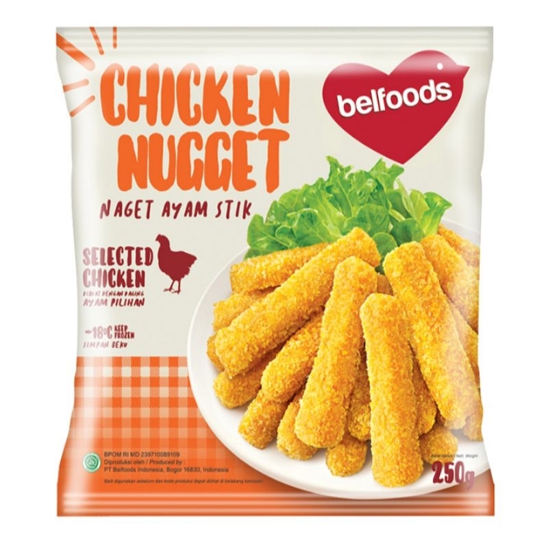 

belfoods Favorite Chicken Nugget Stick 250 gram FROZEN FOOD