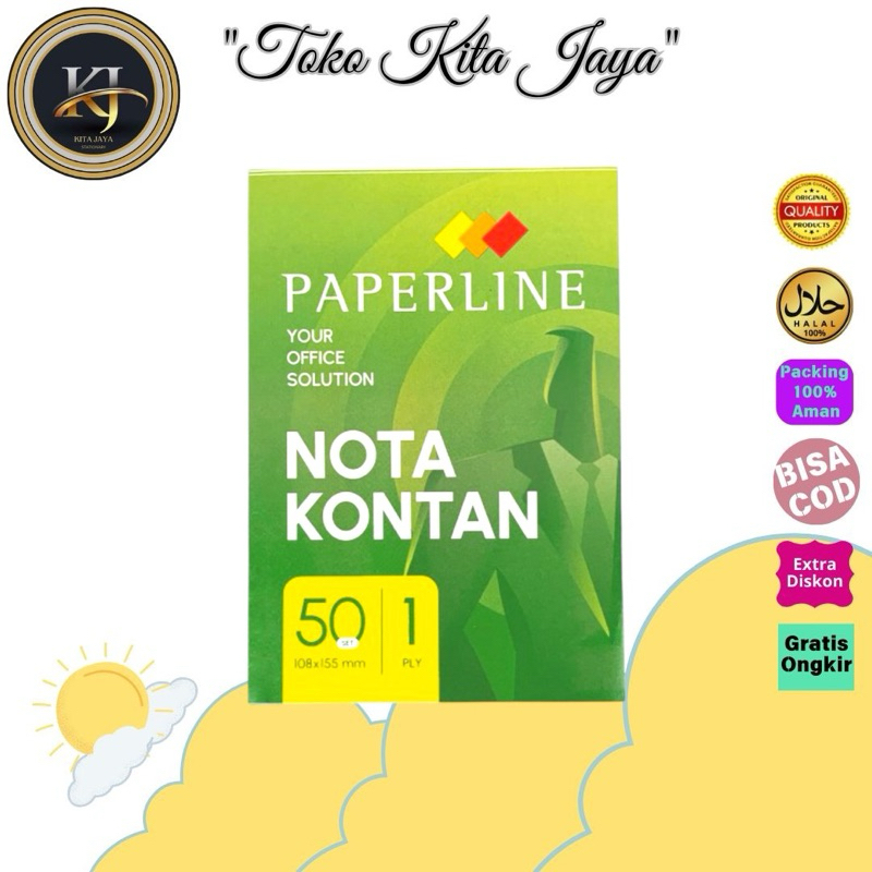 

Nota 1 Ply Paperline Kecil HVS Putih Berkualitas