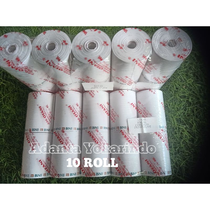 10ROLL KERTAS STRUK LOGO BNI THERMAL PAPER ROLL RECEIPT PRINTER 58mm