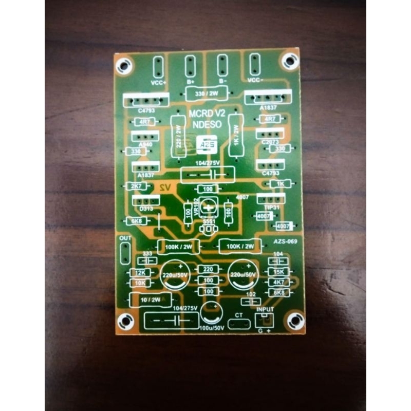 PCB Pertinak Power Amplifier MCRD V2 NDESO Glerr By Sukys