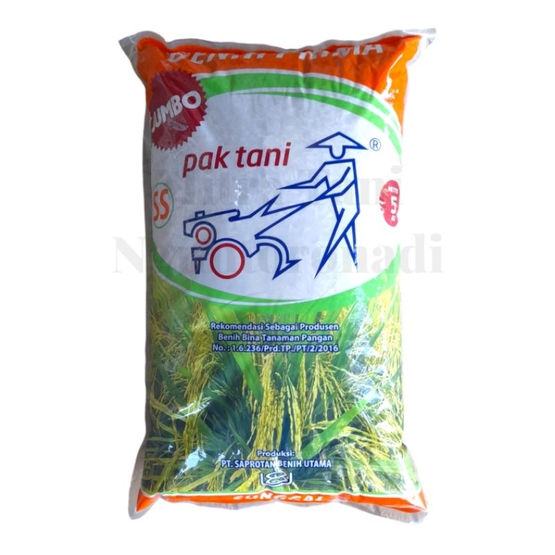 Benih Padi Prima Jumbo Sunggal Cap Pak Tani 5Kg