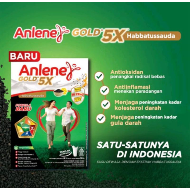 

ANLENE HABBATUSSAUDA590gr.SUSU TULANG SENDI OTOT TERBAIK.SUSU TINGGI NUTRISI TERBAIK.