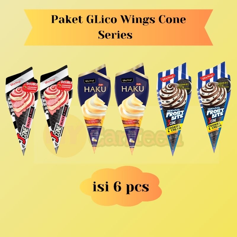 

Paket ice cream Glico Wings cone series