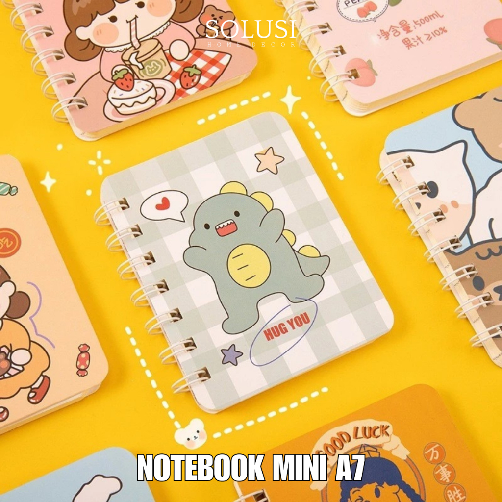 

Notebook Mini A7 Scrapbook - Buku Saku Tulis Anak Lucu - Note Book Kecil Motif Lucu Catatan Kecil
