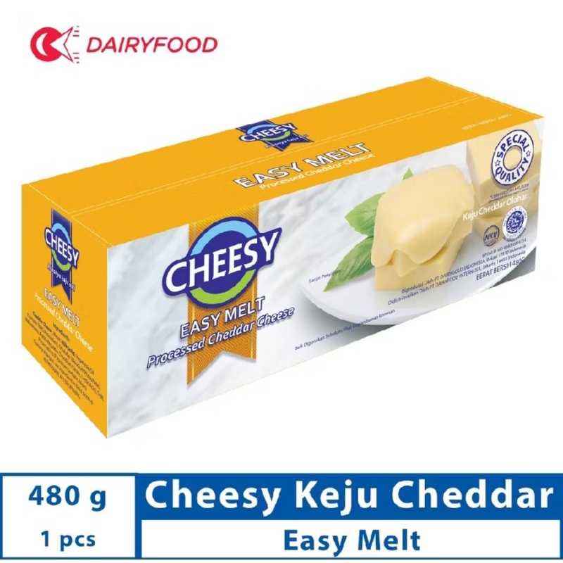 

Cheesy Keju Easy Melt Cheddar Cheese 480 gr