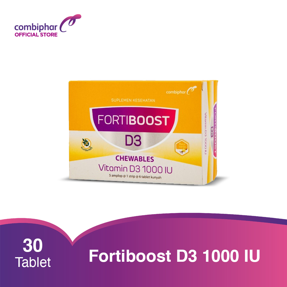 Fortiboost Vitamin D3 1000 IU 30 Tablet Kunyah