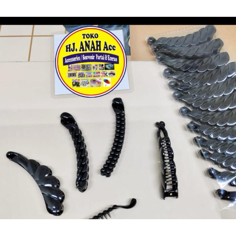 jepit rambut pisang mutiara / jepit rambut pisang korea wanita elegan