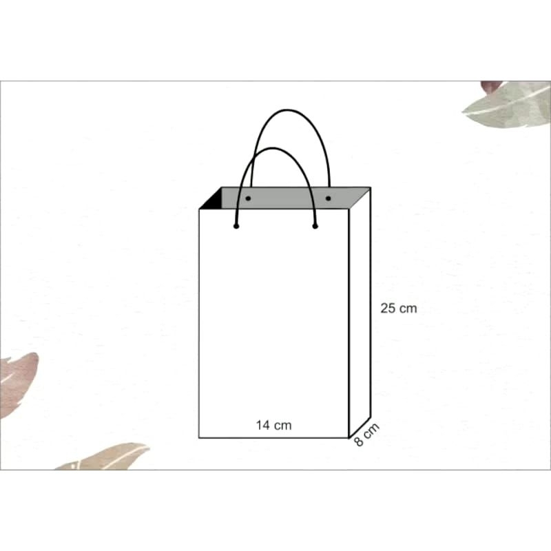 

Paperbag putih uk 14x8x25 lusinan polos tanpa sablon