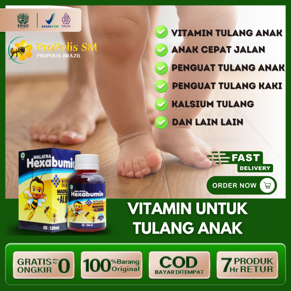 Vitamin Tulang Anak, Mempercepat Pertumbuhan Tulang, Dan Memperkuat Tulang Anak Terlambat Berjalan