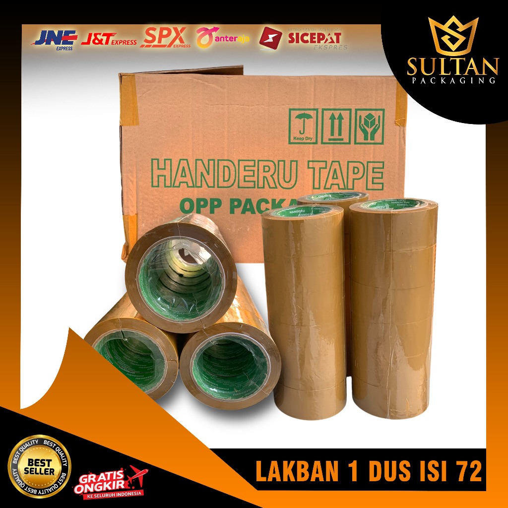 

Handeru Lakban 1 Dus isi 24pak 72 pcs Lakban Cokelat Premium Harga Distributor Termurah