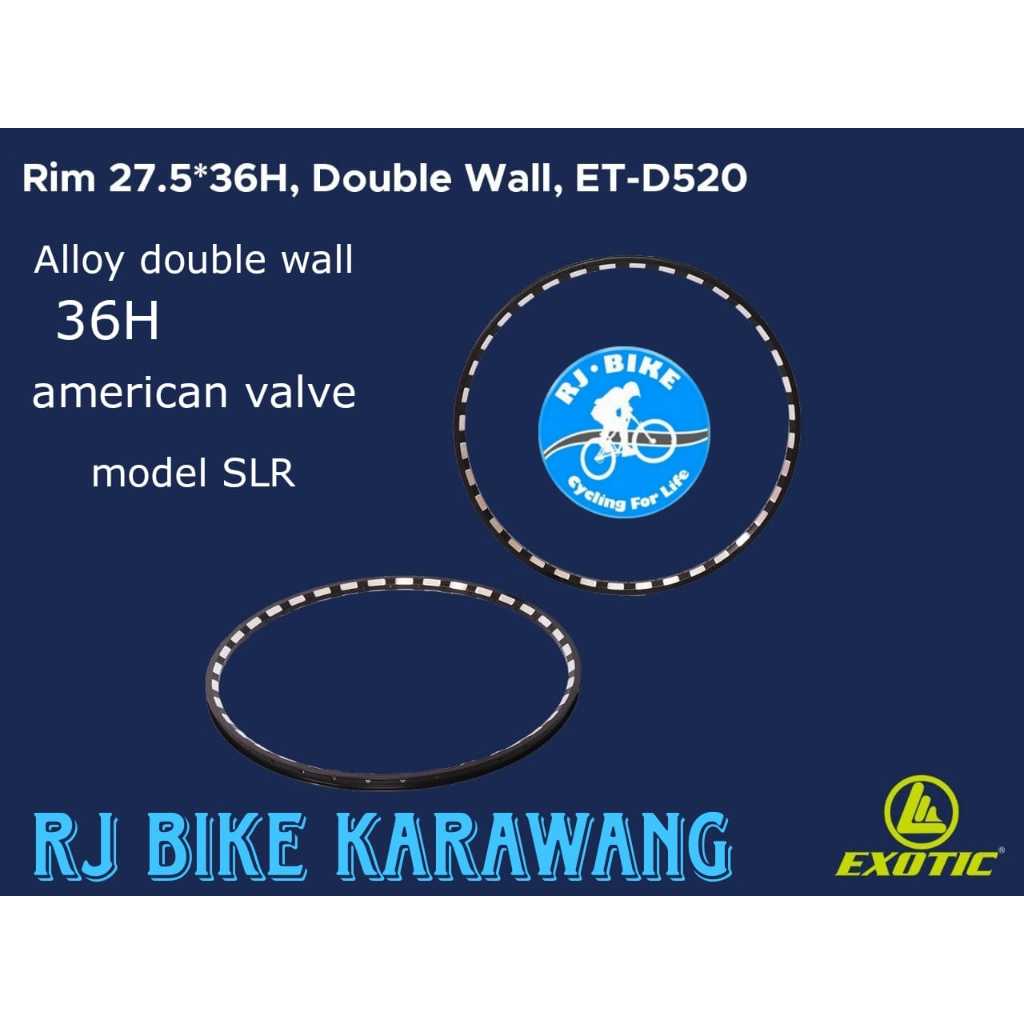 VELG RIMS SEPEDA GUNUNG EXOTIC 27.5INCH LUBANG 36 HARGA 1SET 2PCS SUPER MURAH