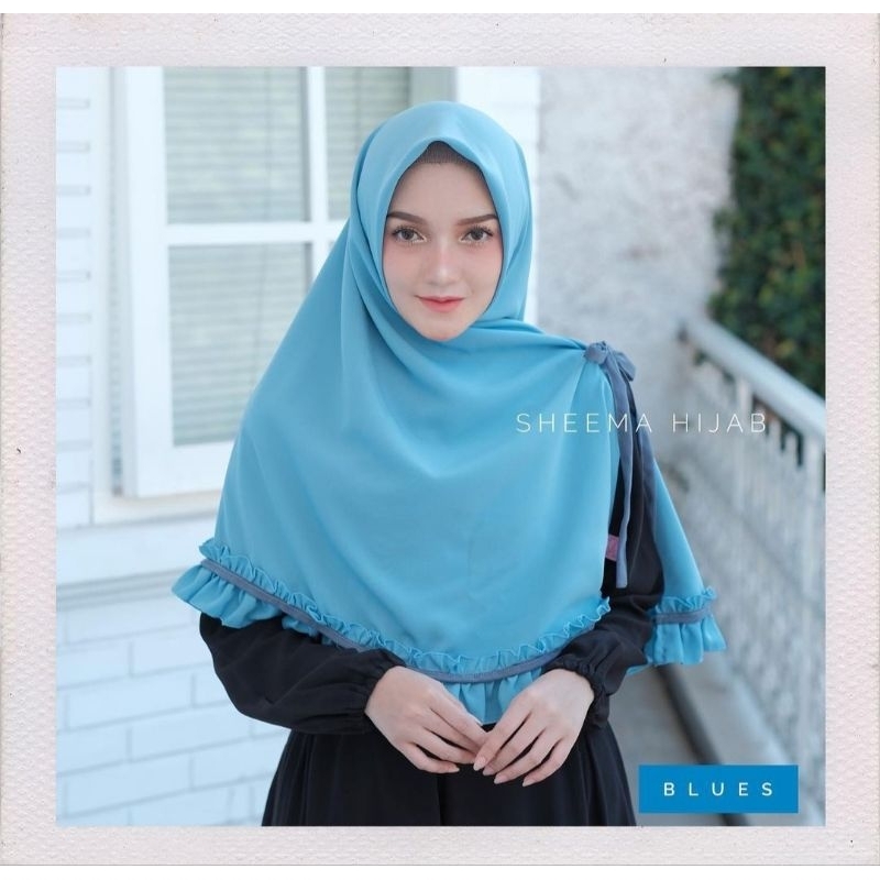 Sheema hijab kriwil 2 tone PRELOVED