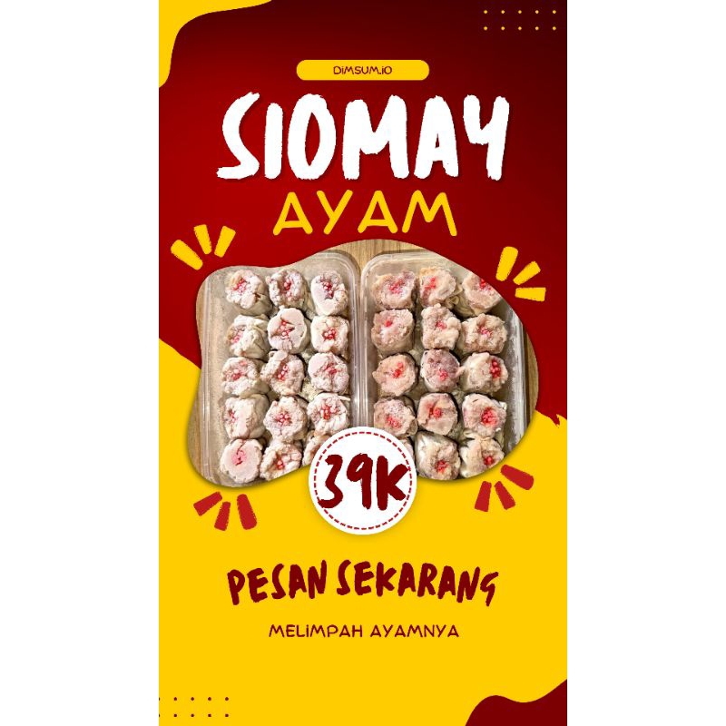 

Dimsum.io siomay ayam isi 15 pcs