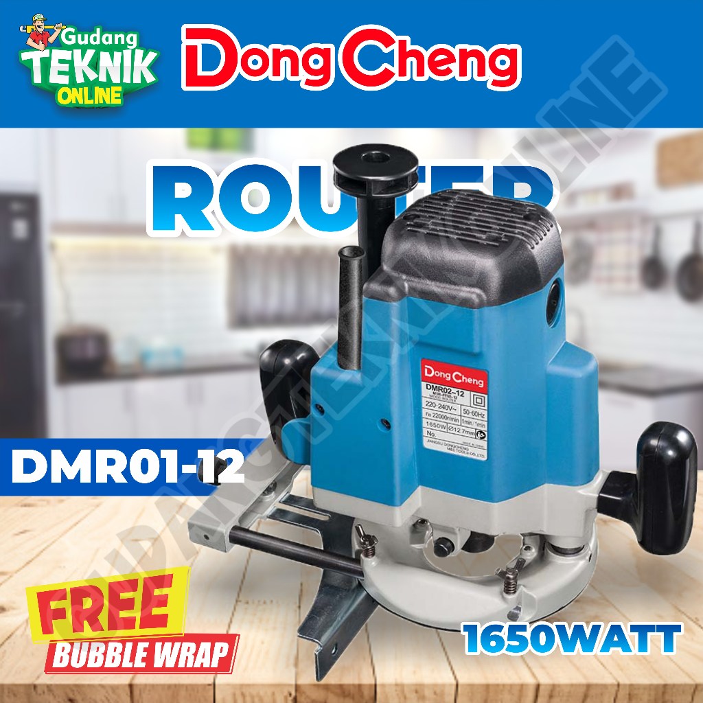 Mesin Router Profil Kayu 12mm DMR02-12 DONGCHENG / Mesin Router Wood Trimmer Trimer 12 mm DMR 02 12 