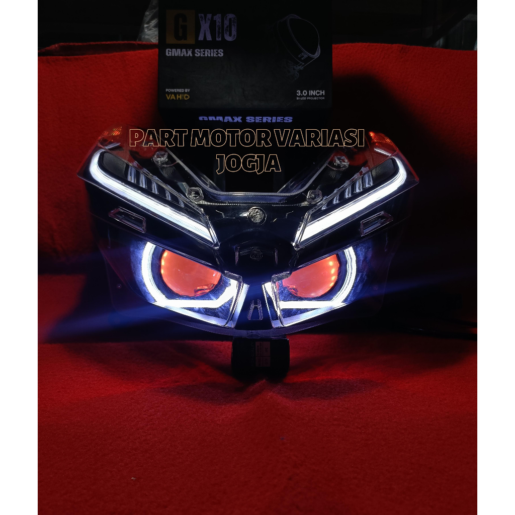 PAKET FULLSET NEW VARIO 125 150 2018- 2024 PROJECTOR BILED VAHID GX10 3 INCH SEPAKET REFLEKTOR