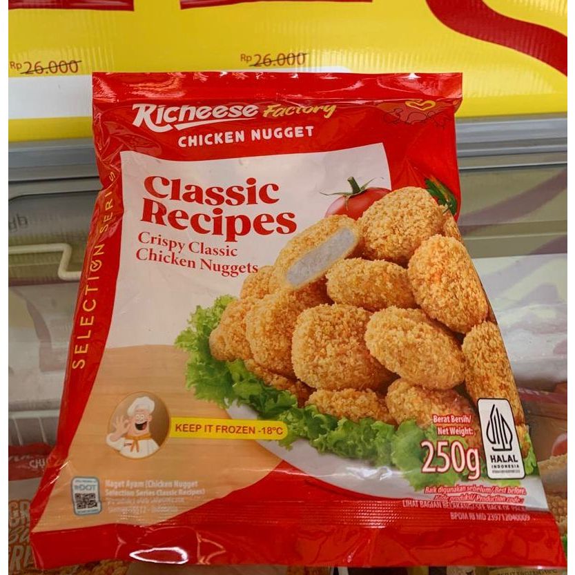 

Richeese Chicken Nugget Classic / Naget Ayam 250 Gram