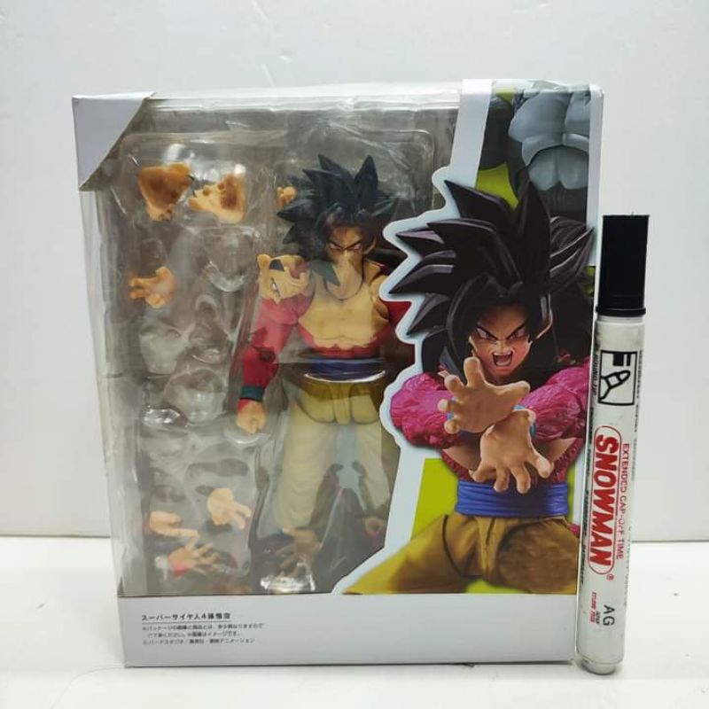 mainan action figureshf son gokou super saiyan 4shfiguarts recast bandaidragon ball supertinggi seki