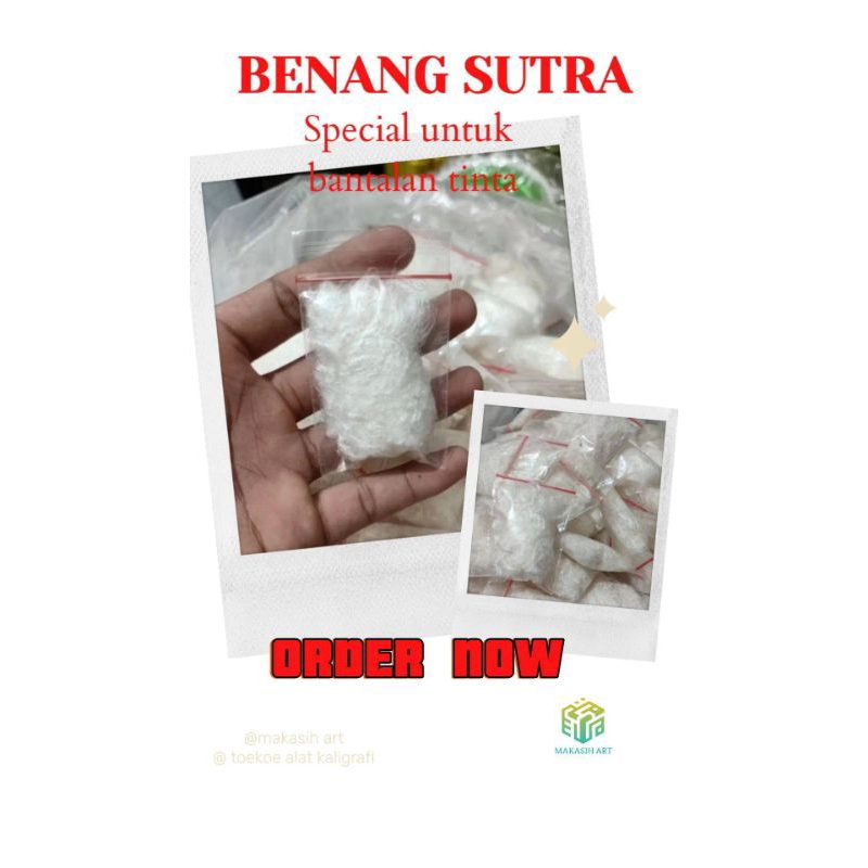 

BENANG SUTRA, BANTALAN TINTA, BENANG SUTRA UNTUK PENYERAP TINTA KALIGRAFI