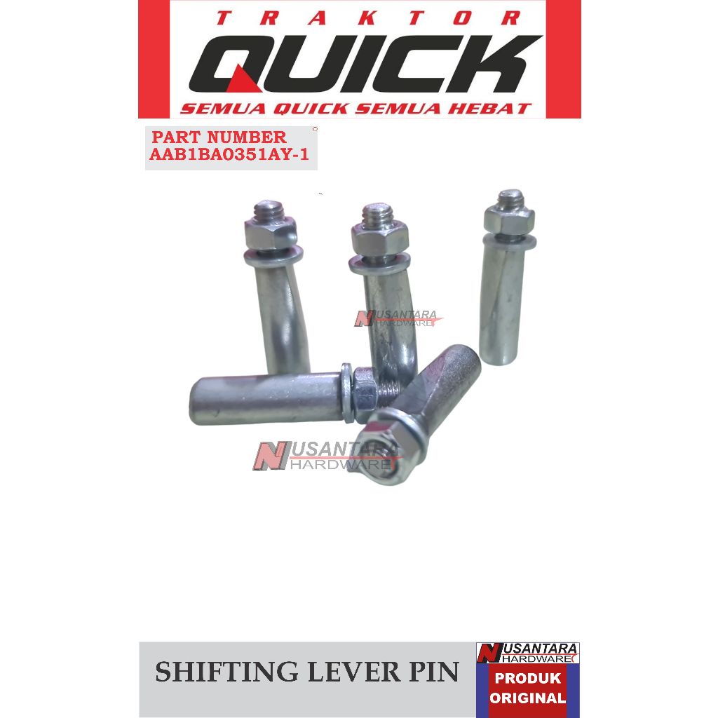 shifting lever traktor quick,pin tuas penggeser traktor,pin traktor, spare part traktor sawah quick