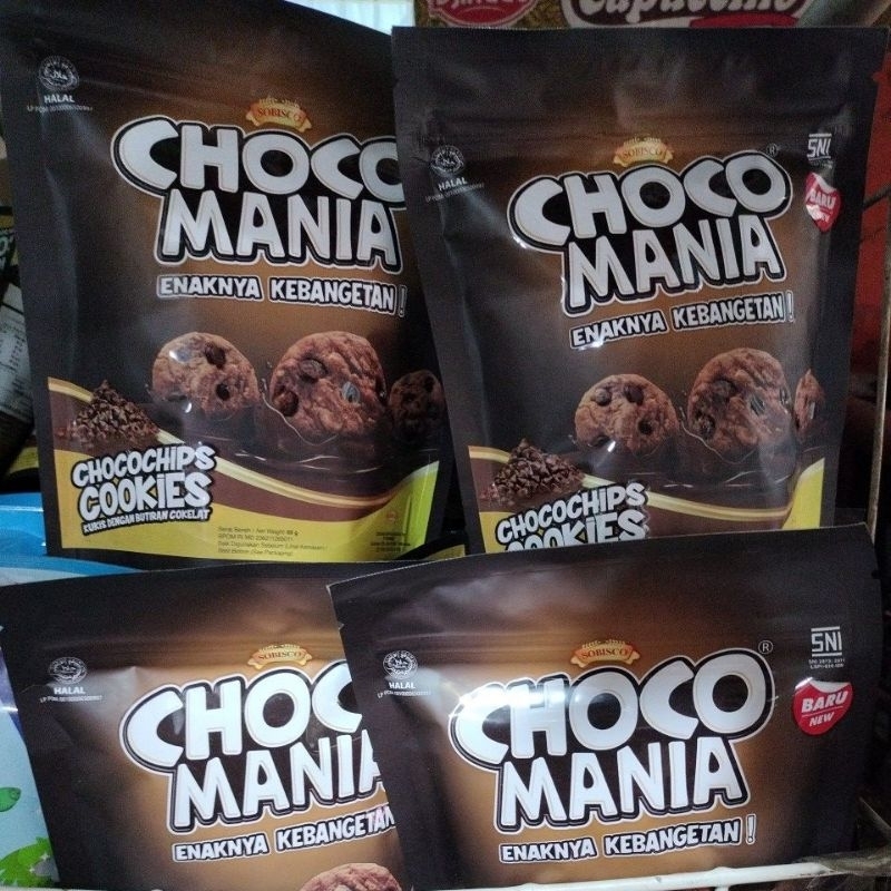 

CHOCO MANIA pouch cookies dengan butiran coklat