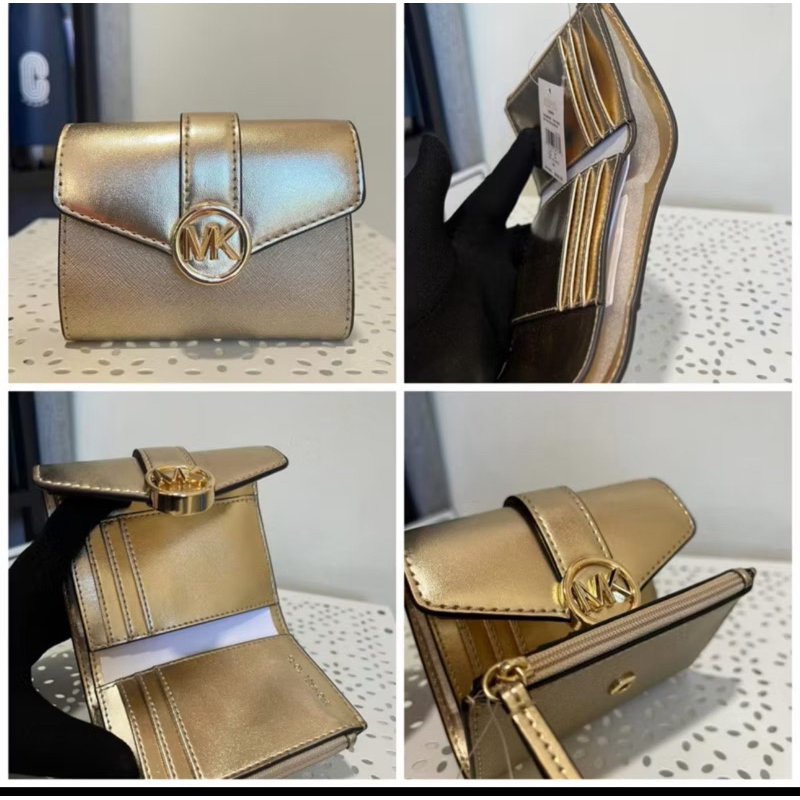 MK carmen wallet bifold Gold