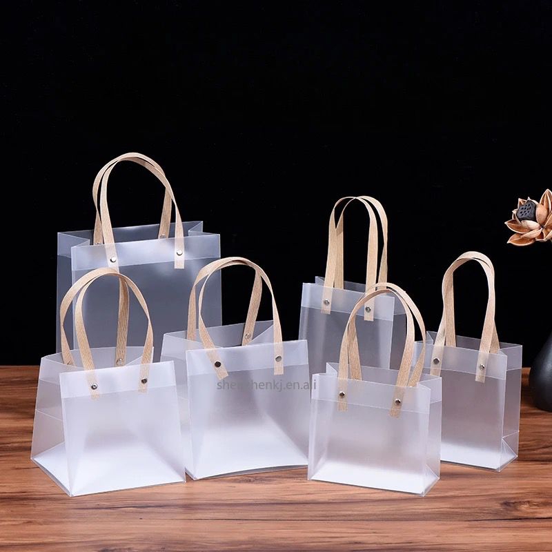 

[ Harga 10pcs] Tas Mika PVC Doff Transparan 30x20x27 / Tas Hampers / Tas Souvenir / Goodie Bag Lebaran Natal Imlek Ulang Tahun Premium