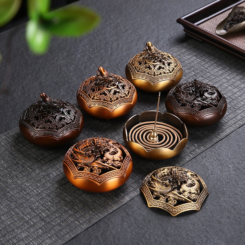 Tempat Pembakaran Dupa Lingkar, Dupa Kerucut, Dupa Lidi + Holder