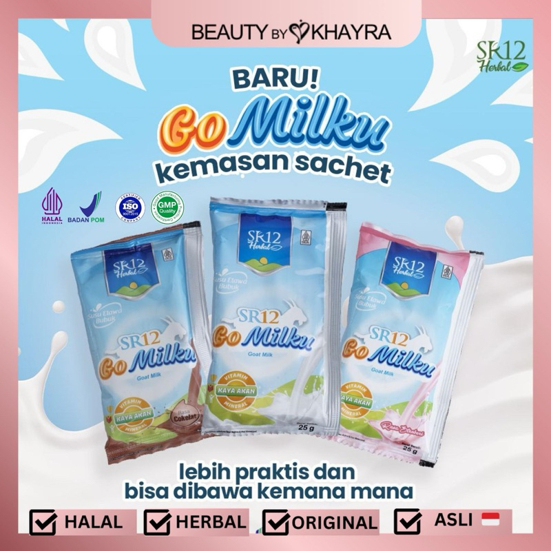 

GOMILKU SR12 25 GRAM SACHET | Susu Kambing Etawa SATUAN / ECER | Susu Kesehatan