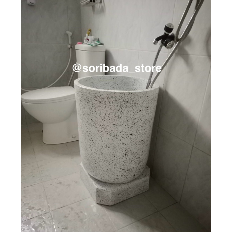 Bak Mandi Semitraso Minimalis | Bak Mandi Traso | Gentong Air | Bak Air Gentong | Bak Mandi Unik HAR