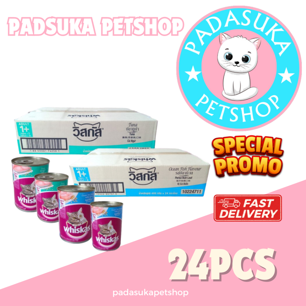 whiskas kaleng 1 dus ( isi 24 ) wet food whiskas KHUSUS GOJEK GRAB