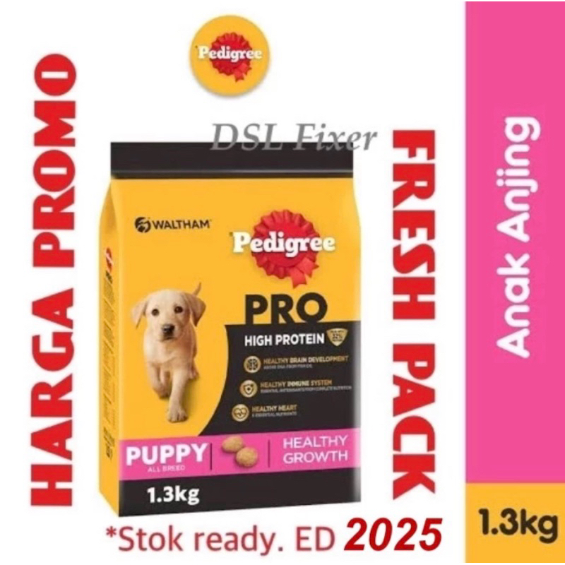Pedigree PRO High Protein Puppy 1.3 - Makanan kering anak anjing tinggi protein Pedigree