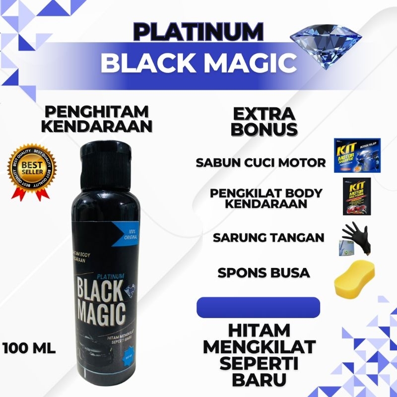 Penghitam body Motor/Mobil Permanent Platinum Black Magic