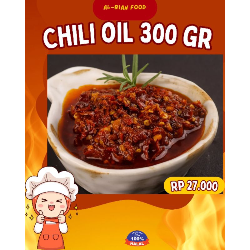 

chili oil 300gr /chili oil ebi enak gurih/minyak cabai/minyak cabe/dimsum/bakso/seblak
