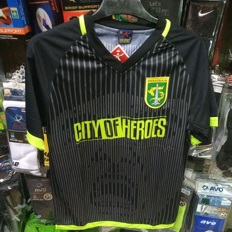 Jersey Persebaya Surabaya GK Training Kiper  City Of Heroes Auri Sport Baju Kaos Bola Bonek Murah