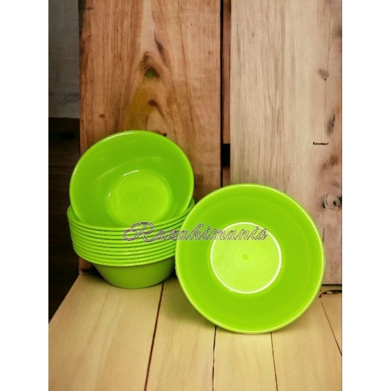 MANGKOK SAJI SEMI MELAMIN 1LUSIN # HIJAU