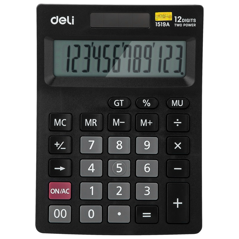 

Deli kalkulator 1519A classic Deli Desktop Calculator 12 digits black