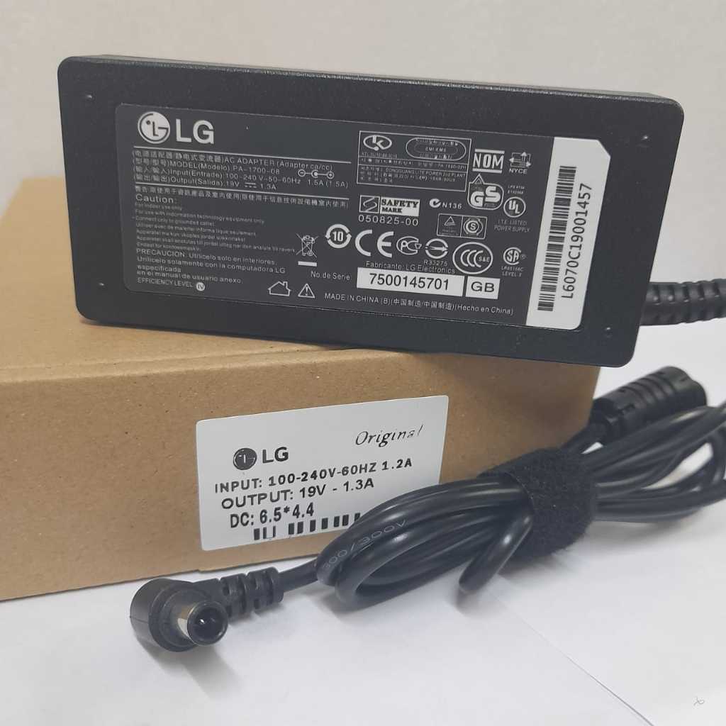 Charger Lcd Tv Monitor Lg 19v 1.3A fre Kabel Power