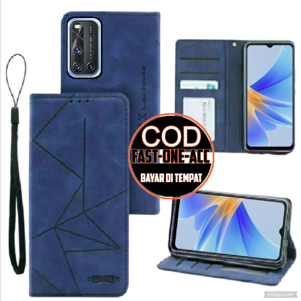 CASE HP VIVO V19 Case Flip Motif Dompet Casing HP Flip Motif Wallet Leather untuk VIVO V19