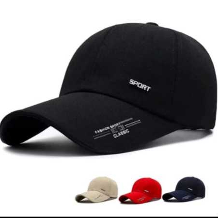PROMO - Sport Classic  Topi Baseball Visor Sport Fashion Hat - Topi Joging Kekinian
