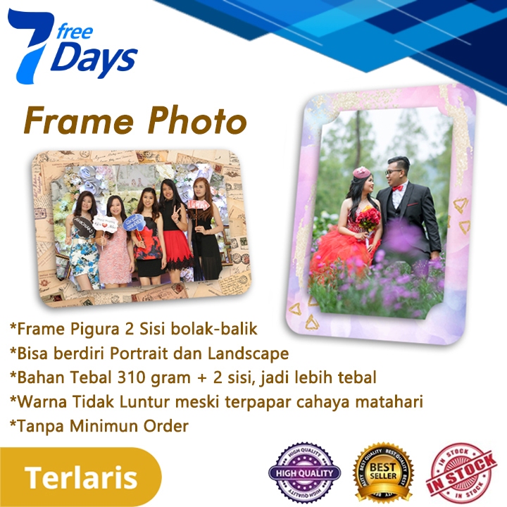 Frame Photobooth 4R Polos Pigura Foto Photo Karton Tebal 310gr 2 Sisi