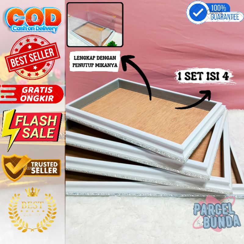 

Kotak seserahan kawin, box hantaran lamaran lengkap 1 set isi 4 jumbo (White Silver)