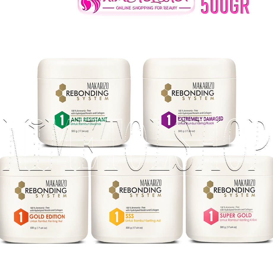 Garansi Belanja  MAKARIZO Rebonding System 5gr STEP 1  2 Obat Pelurus Rambut Smoothing Keratin Colla