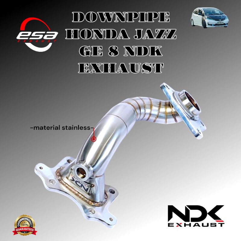 DOWNPIPE NDK EXHAUST HONDA JAZZ GE 8 KNALPOT MOBIL RACING DOWNPIPE RACING MOBIL