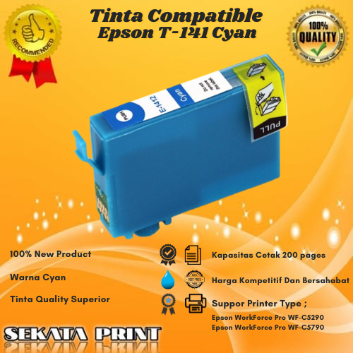 Tinta Cartridge Compatible Epson T141 141 Epson ME32 ME320 ME340 ME900WD - Cyan
