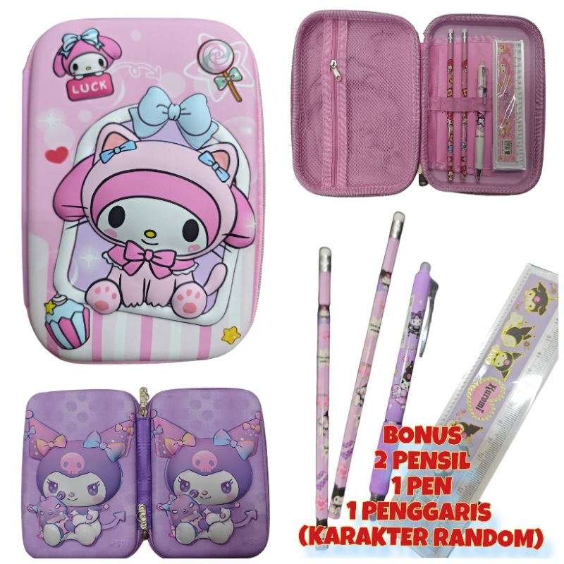 

FREE ALAT TULIS - Tempat Pensil Smiggle Import Gambar Timbul Karakter Lucu / Pencil Case Smiggle Import bahan halus