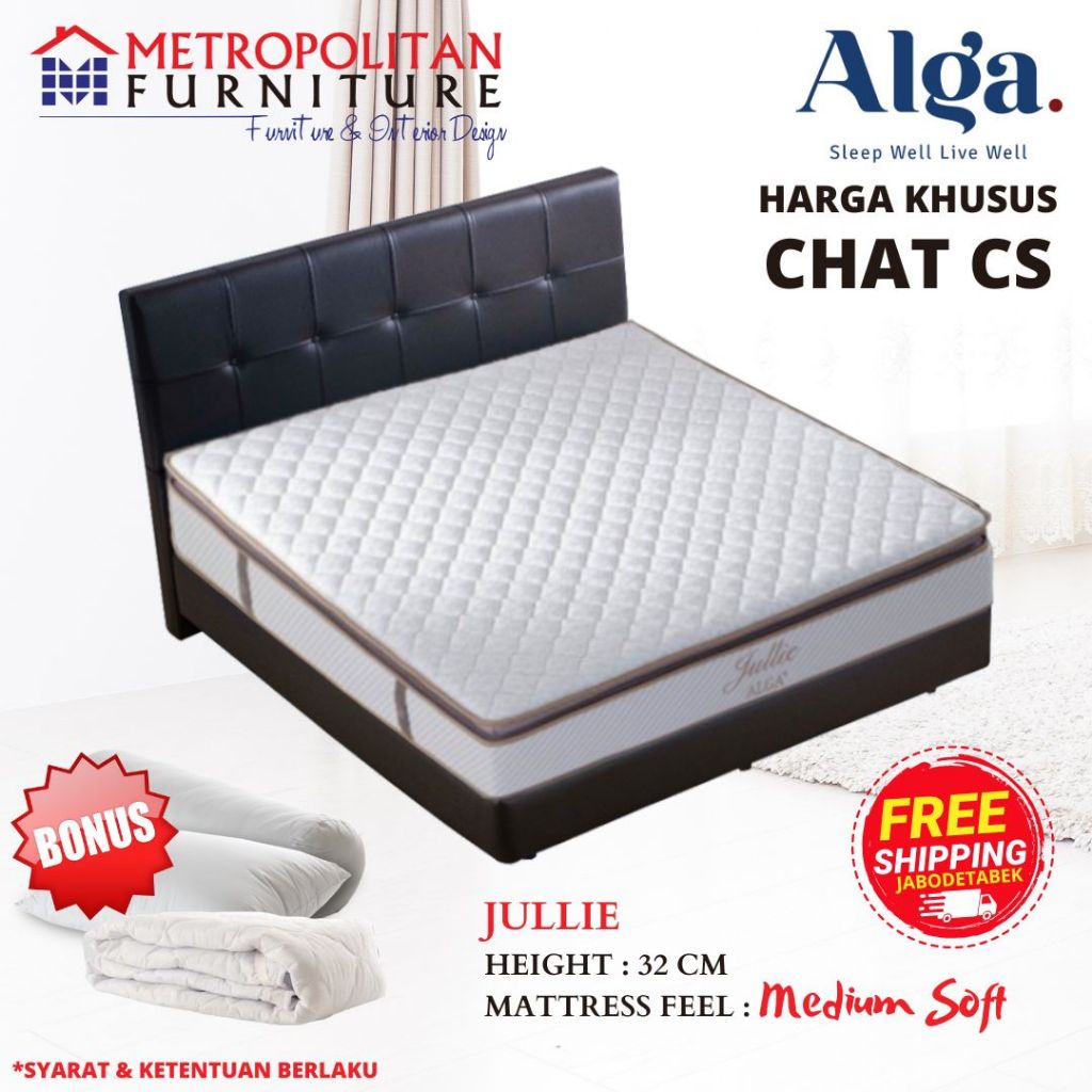Kasur Springbed ALGA Jullie Spring bed Full Set