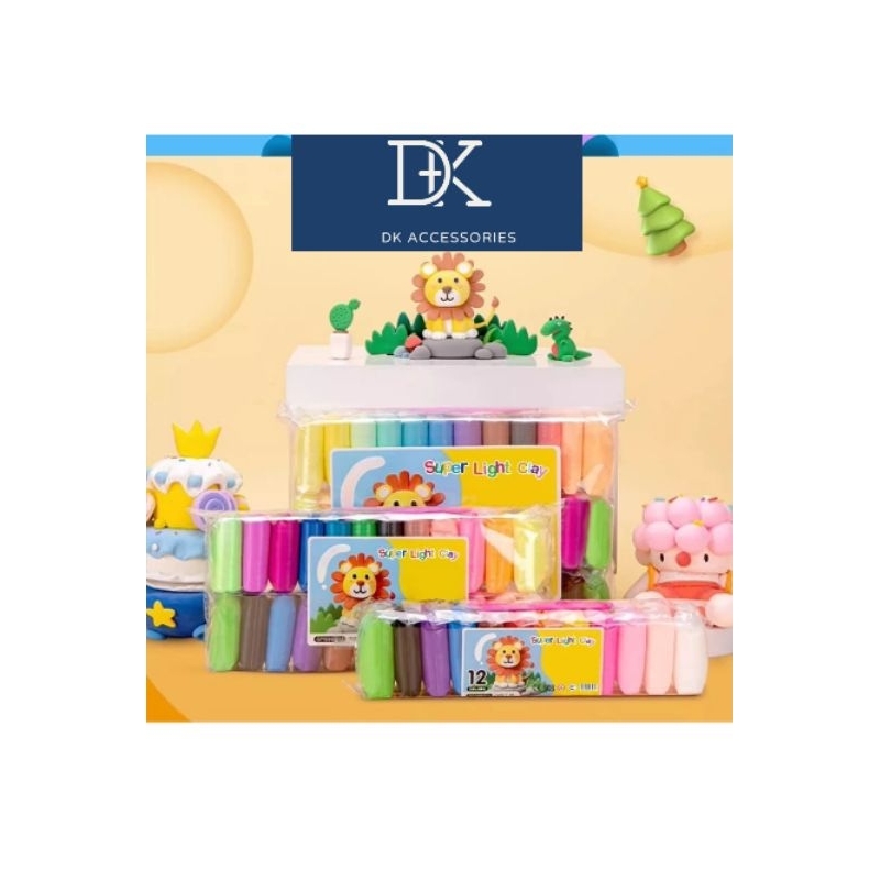 Grosir Lusinan Isi 12Bag Clay Mainan DIY Mainan Edukasi Mainan Tanah Liat Mainan Anak Anak Clay Tana