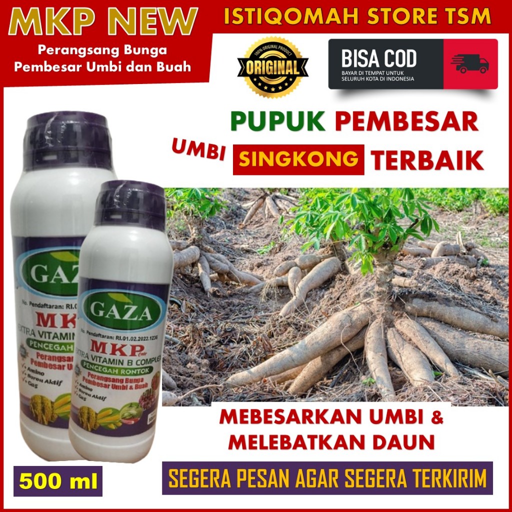 PROMO MKP Cair NEW Pupuk Pelebat Untuk Singkong Besar dan Berat - Pupuk Umbi Singkong Terbaik - Pupu