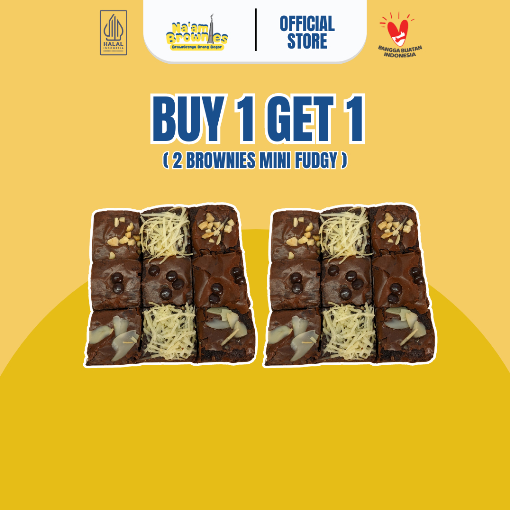 

[ B1G1 ] 2 BOX BROWNIES FUDGY MINI ISI 9 POTONG