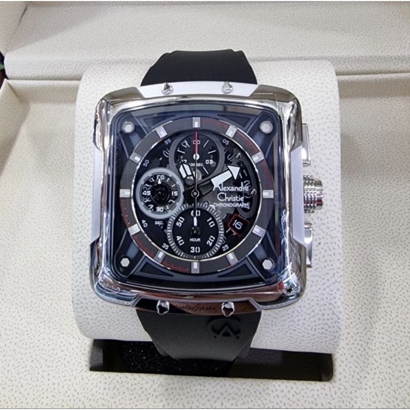 jam tangan pria original ALEXANDRE CHRISTIE AC3030GC RUBBER ATRAP